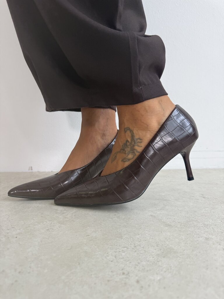 Decolleté Croco brown 