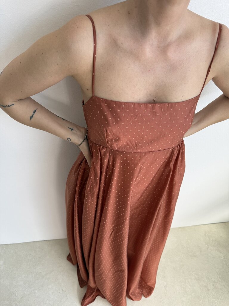 Abito Madame pois - ruggine 