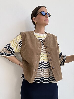 Gilet suede
