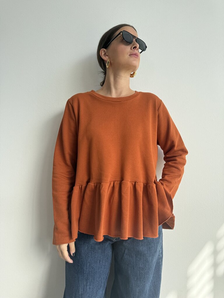 Set felpa rouches Ingrid - ruggine 