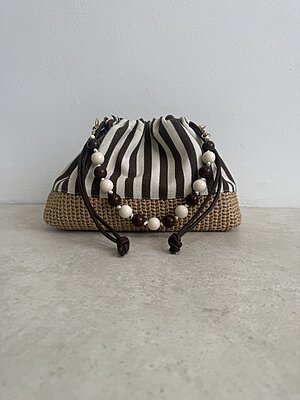 Bag ballstripe brown