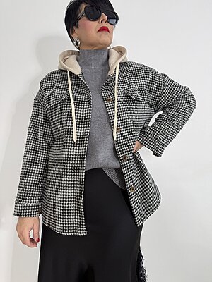 Giacca Olivia pied de poule