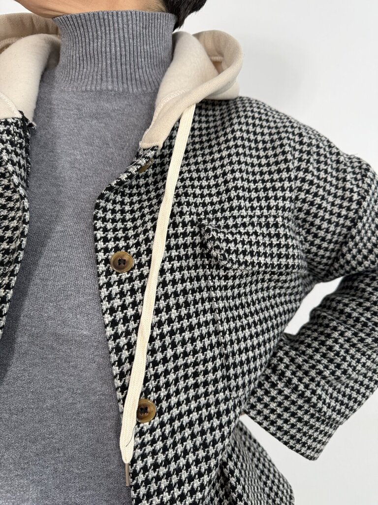 Giacca Olivia pied de poule - Nero 