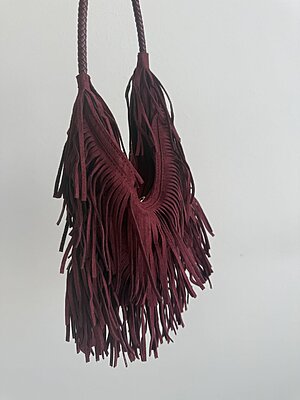 Bag Frange suede red