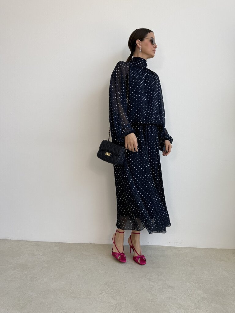 Set Audrey gonna pois - dark blue 