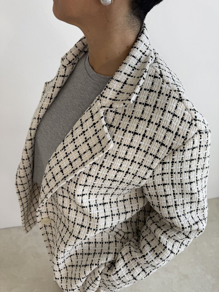 Giacca tweed LadyDi - Nero 