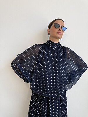 Set Audrey blusa pois