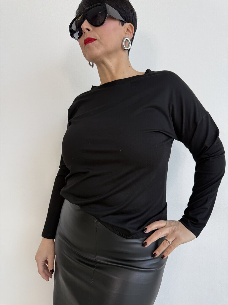 Ts Manatthan m/lunga - Nero 