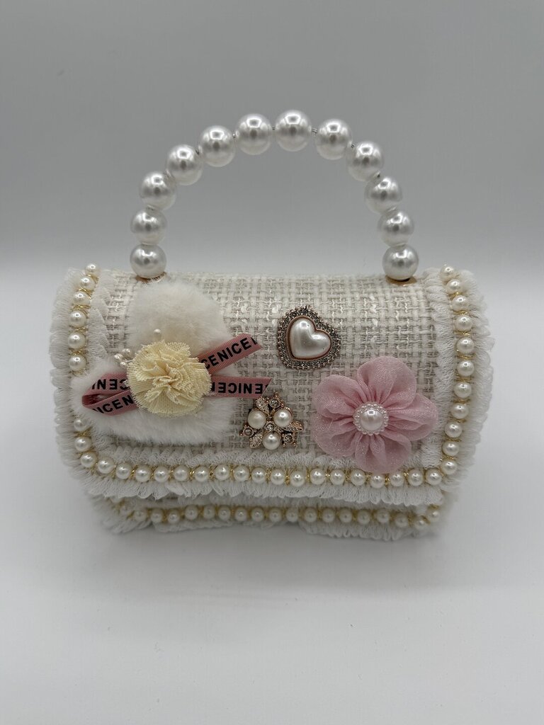 Mini bag tweed pearl - Avorio 