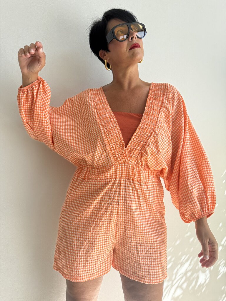 Salopette corta JULIA - arancio 