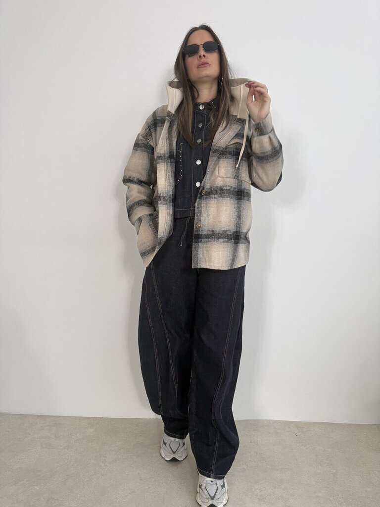 Giacca Olivia scacco - Nero 