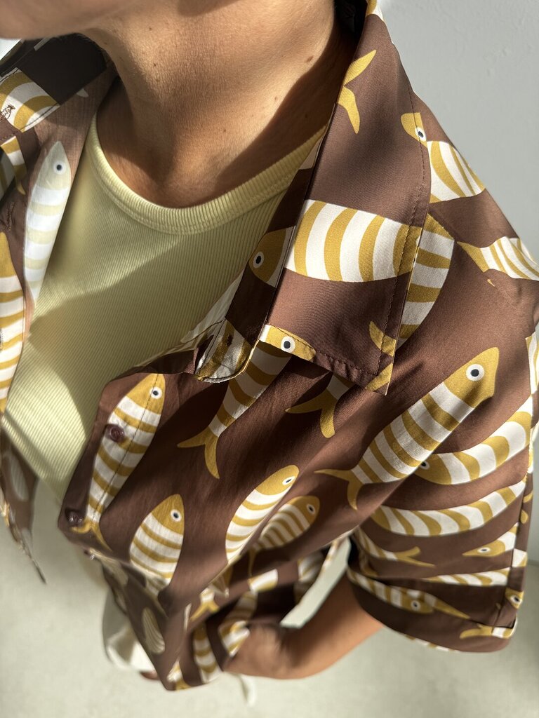 Camicia Fish - Marrone 