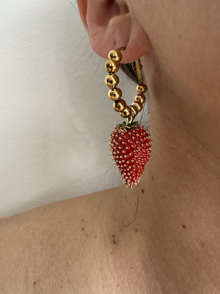 Orecchini cerchio strawberry 