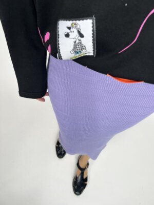 Longuette tubo stretch costina