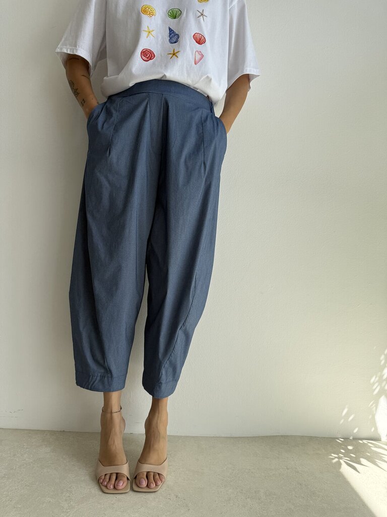Panta ovetto SUSANNA - denim blue 