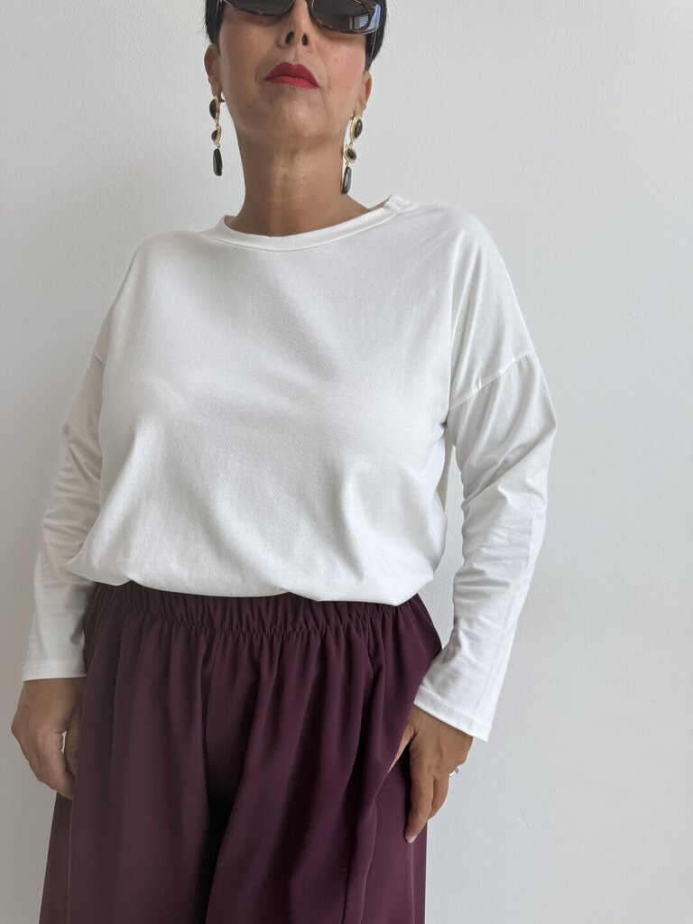 T-shirt Scatoletta over - panna 