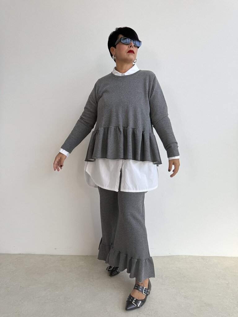 Set felpa rouches Ingrid - Grigio 