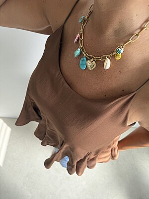 Collana Tulipano turchese