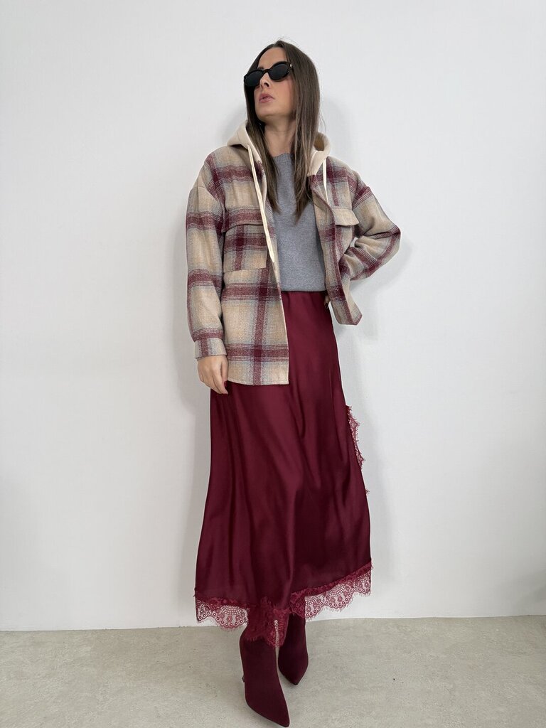 Giacca Olivia scacco - Bordeaux 