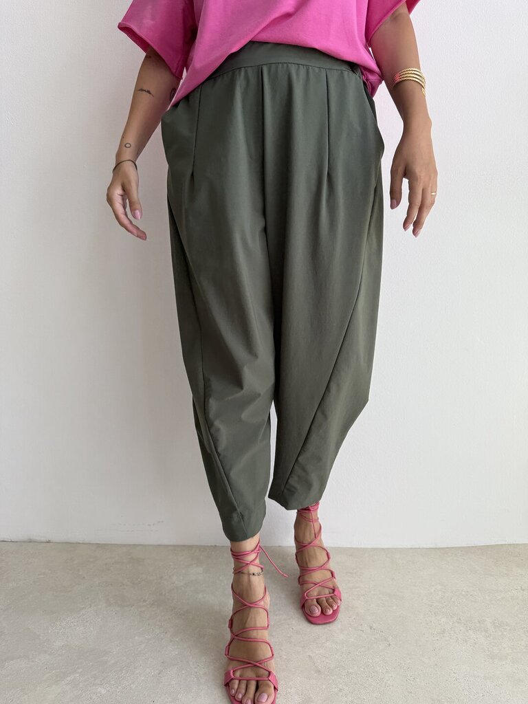 Panta ovetto SUSANNA - verde militare 