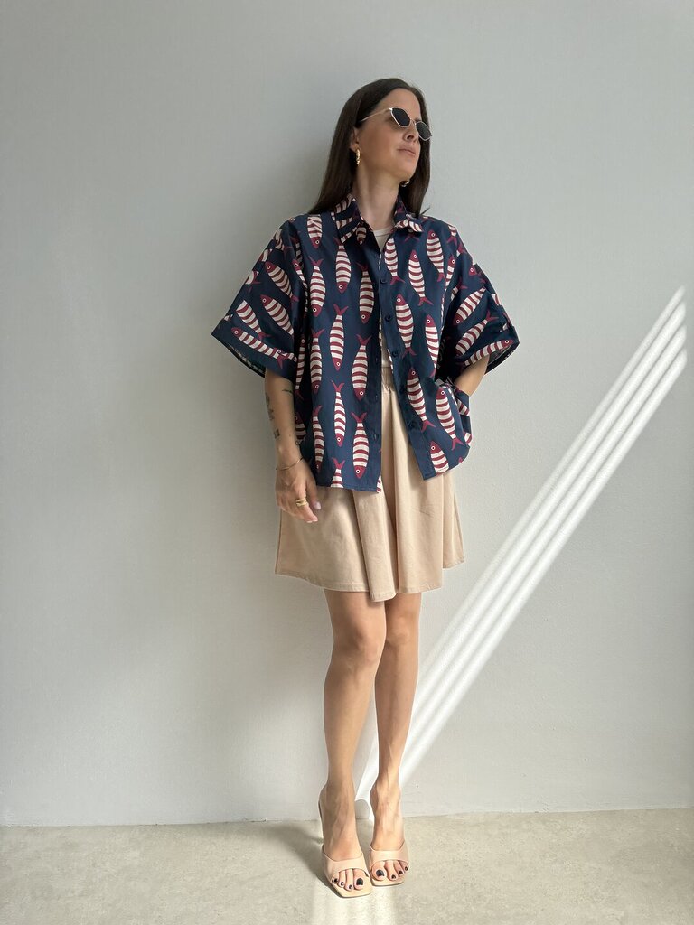 Camicia Fish - Blu 
