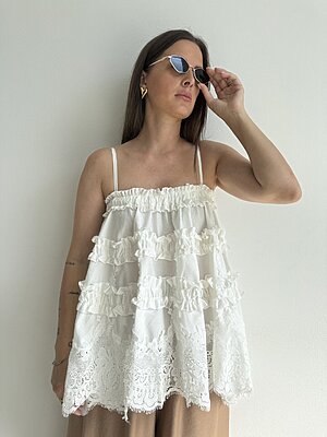 Top canotta Delizia White