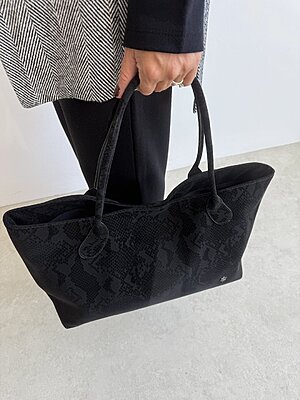 Bag bigsuede snake black