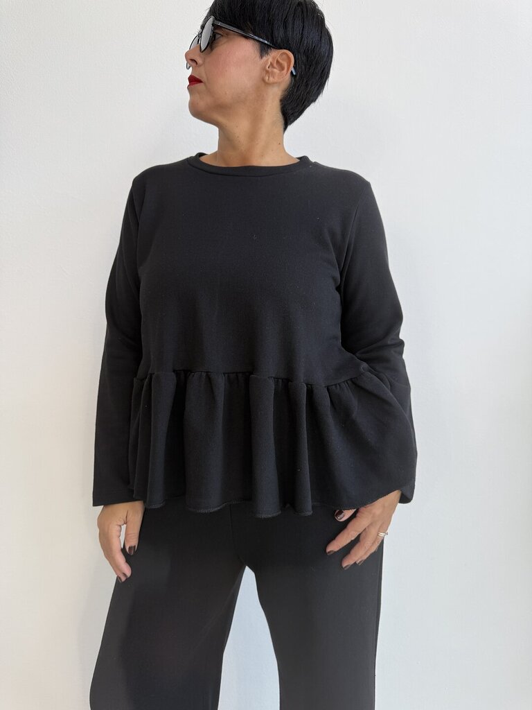Set felpa rouches Ingrid - Nero 