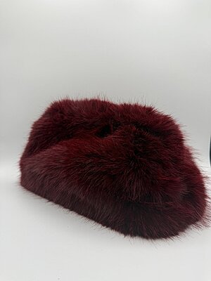 Bag FUR burgundy