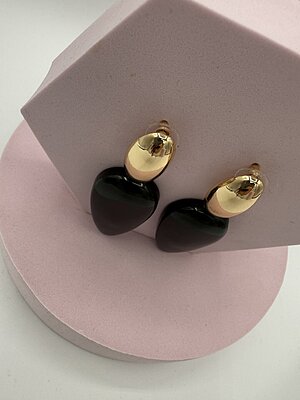 Orecchino pendente GOCCIA DARKGREEN GOLD