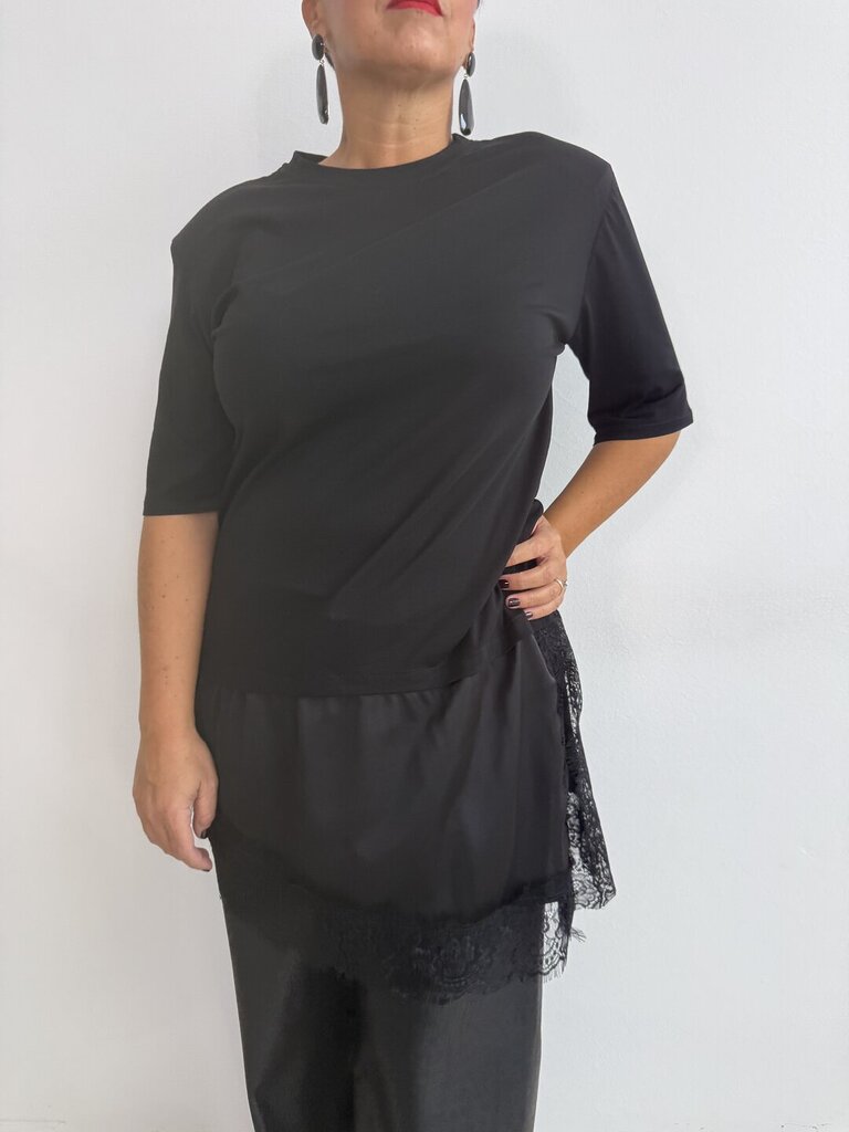 Ts Dressing pizzo - Nero 