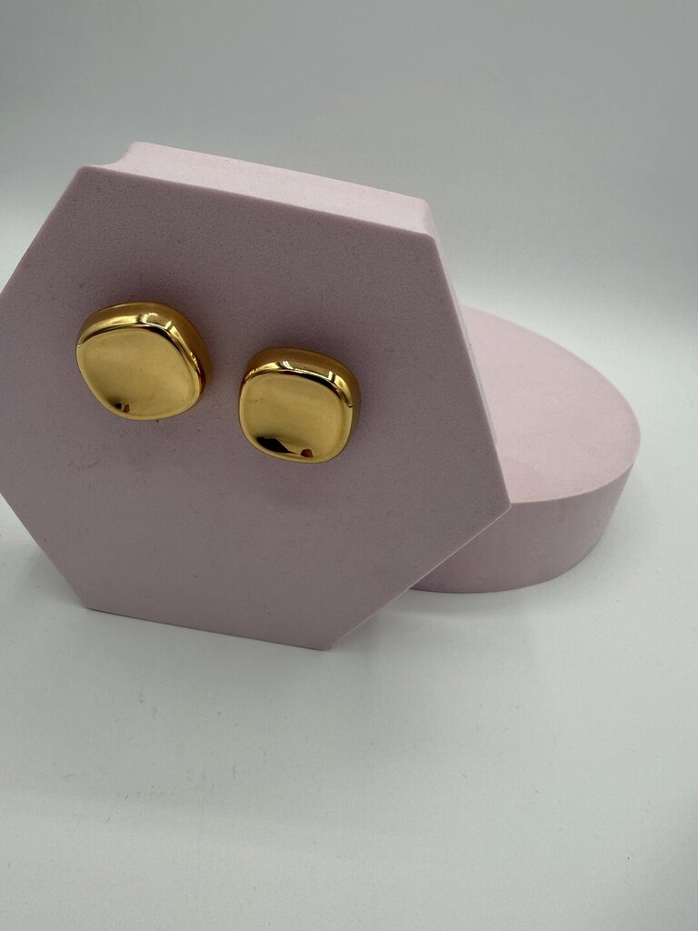 Orecchino BOTTONE  SQUARE GOLD 