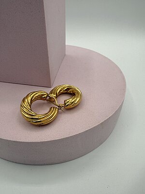 Orecchino cerchio SPIRALE oro
