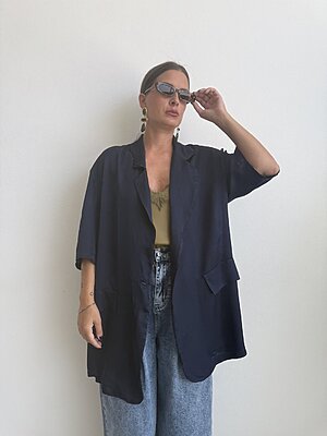 Giacca Enea long satin