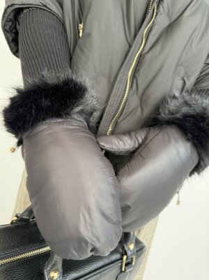 Guanti imbottiti inserto pelliccia