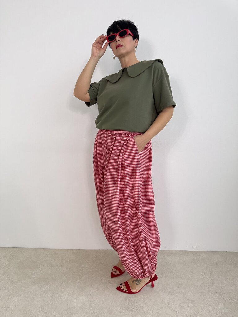 Panta Sweet Vichy - Rosso 