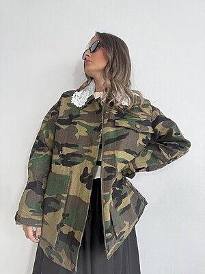 Giacca mility coletto pizzo