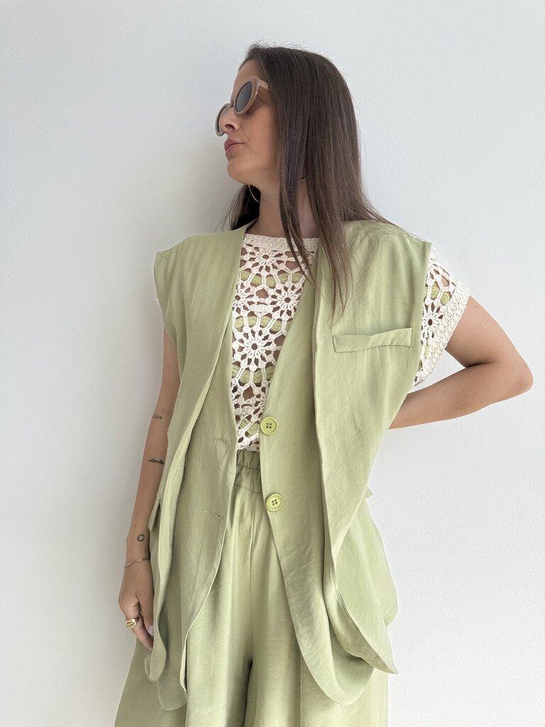 Gilet Cupro - verde mela 