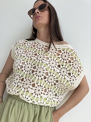 Smanicato rosone crochet