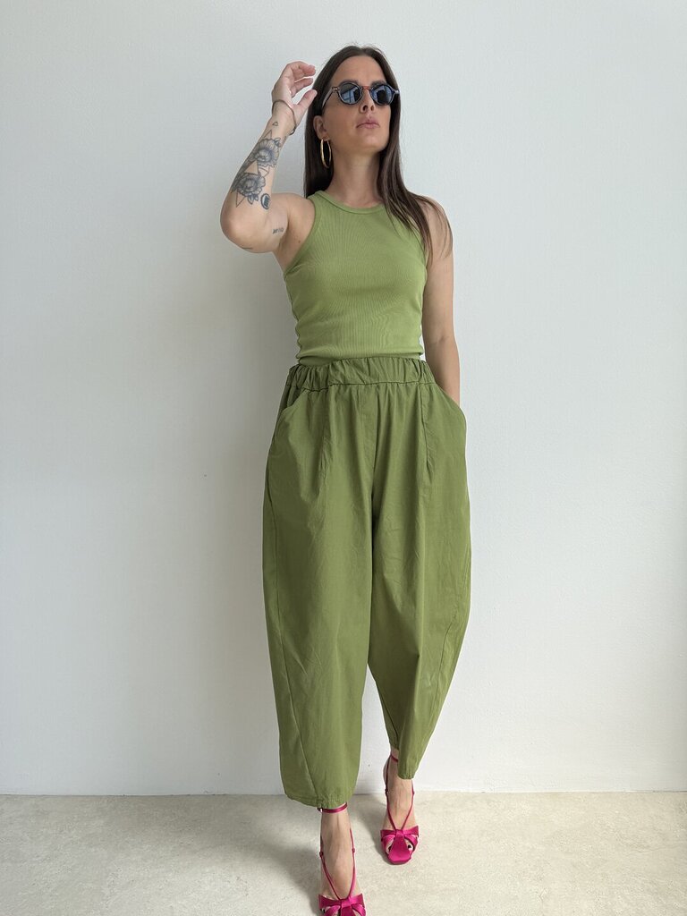 Canotta Lisa costa - pistacchio 