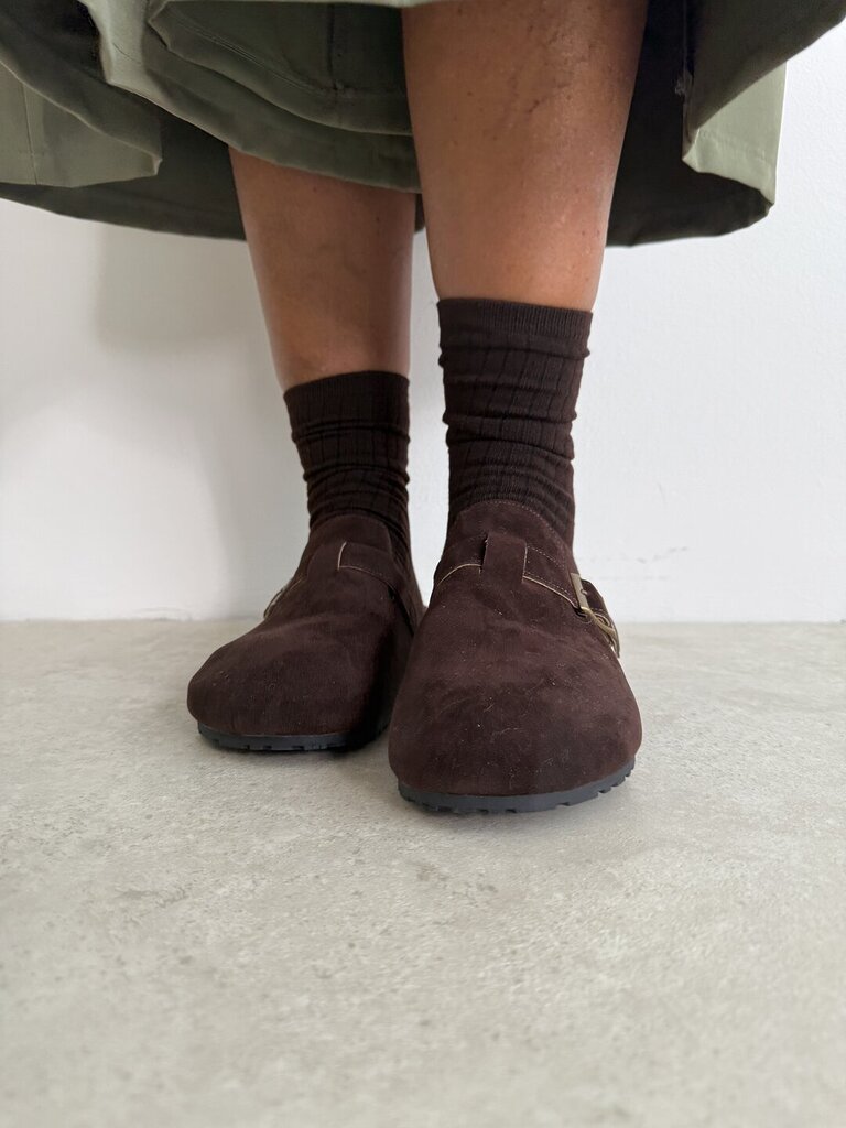 Gambaletto comfort costina - cioccolato 