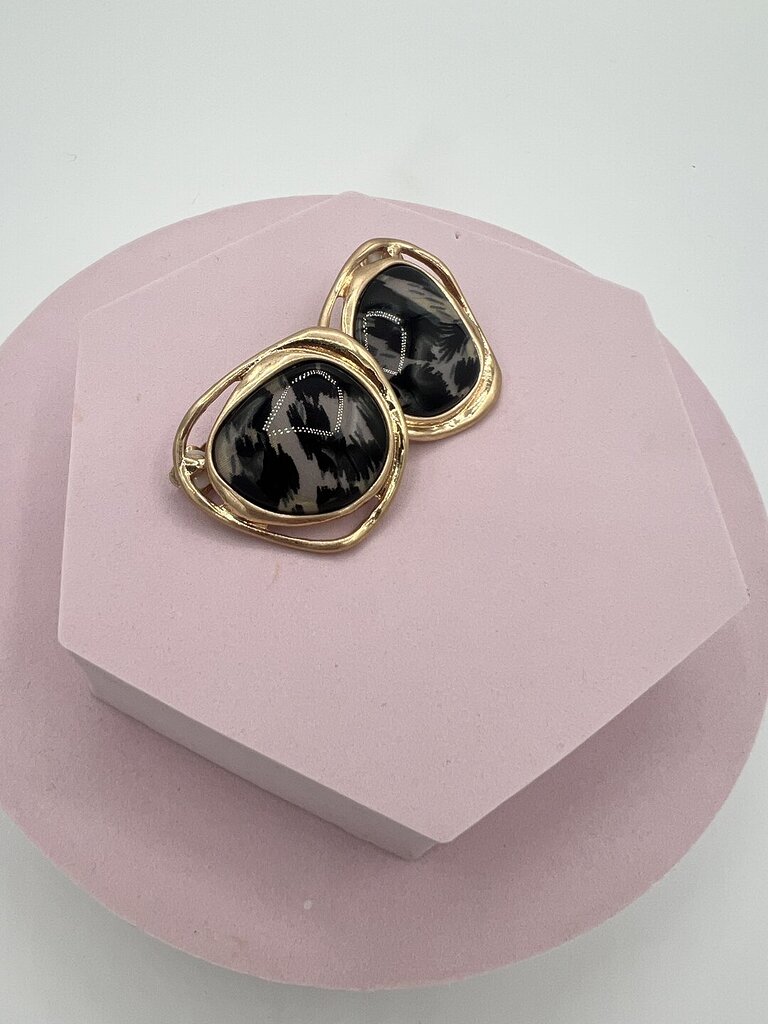 Orecchino MACU CLIP GREY GOLD 
