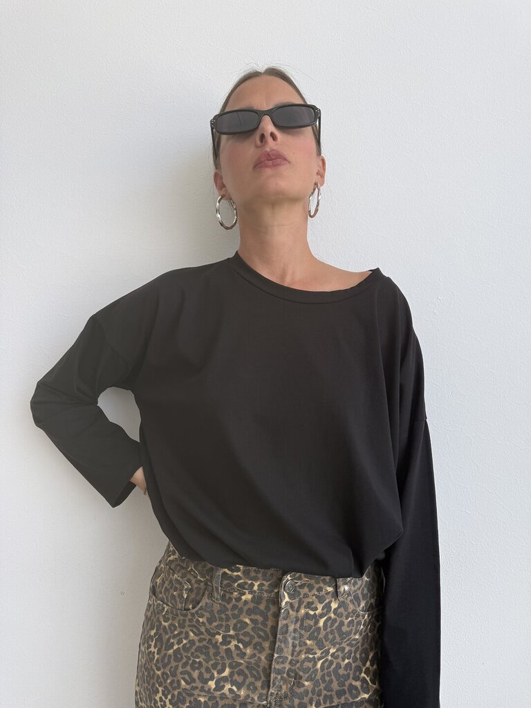 T-shirt Scatoletta over - Nero 