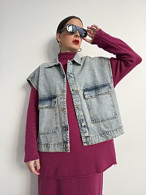 Gilet Box Denim