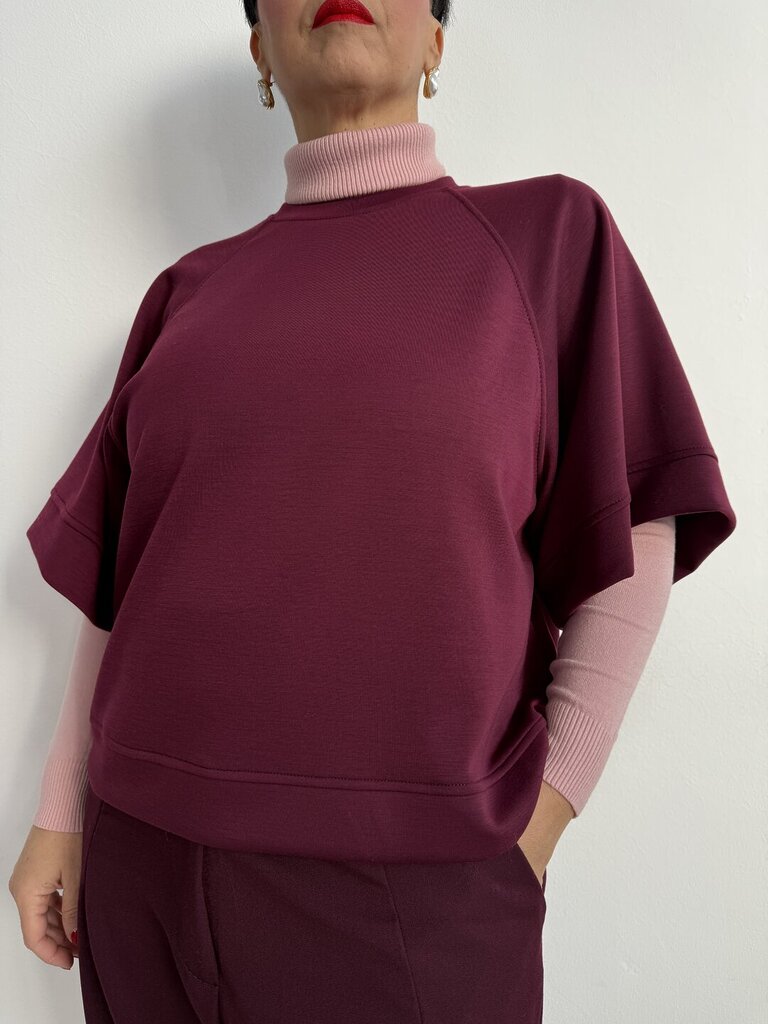 Felpa box m/c Milano - PRUGNA 