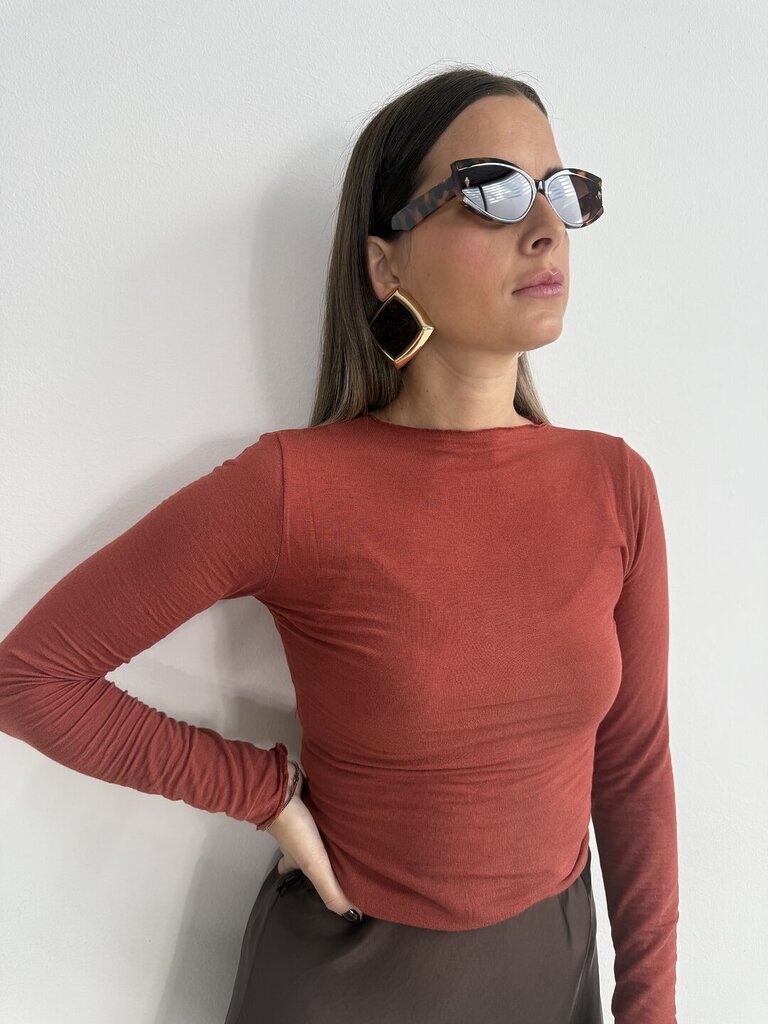 Maglia ultralight CASHMERE - mattone 