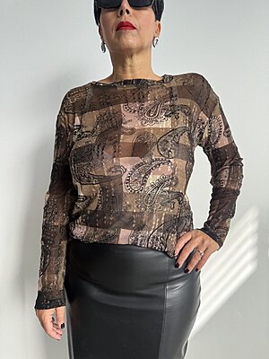 Maglia Paisley tulle