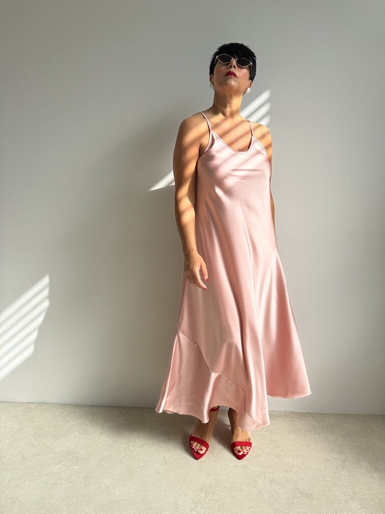 Abito Ludmilla satin - Rosa 
