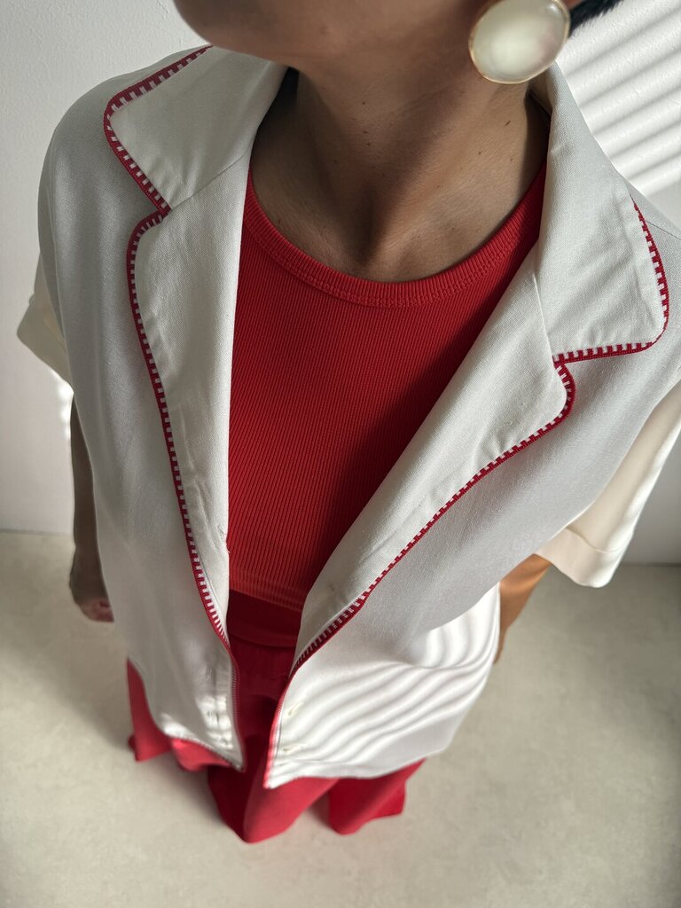 Camicia profilo impuntura - Bianco 