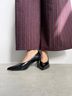 Decolleté Croco black